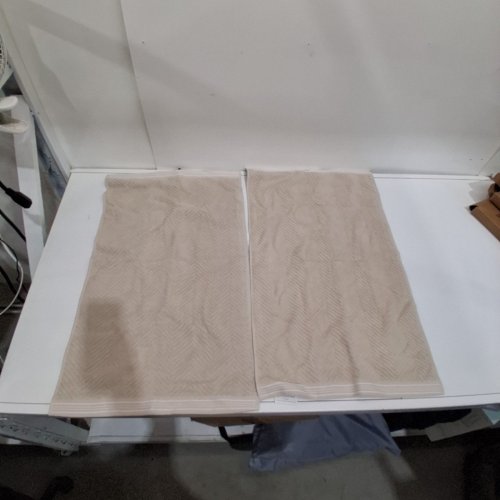2PK CARO HOME 100% COTTON HAND TOWELS - 18" X 30" - BEIGE (STYLE: 1945886) image 2