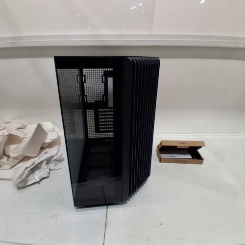 APNX V1 DUAL-CHAMBER MID-TOWER AIRFLOW PC CASE, PANORAMIC GLASS PANELS, 10 FAN SLOTS, 360MM RADIATOR SUPPORT, ANGULAR INTAKE- COMPATIBLE WITH MICRO ATX, MINI ATX - BLACK/BROWN image 2