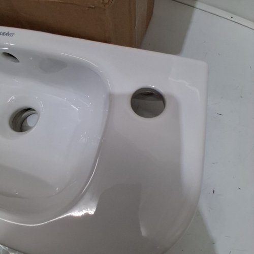 DURAVIT DURASTYLE CERAMIC WALL MOUNT SINK - 19.6" X 4.8" X 8.6" - WHITE (MODEL: 070650 00 092) image 3