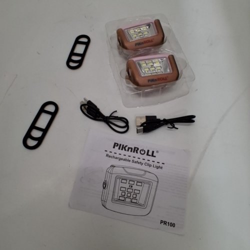 2PK PIKNRŌLL WATERPROOF RECHARGEABLE SAFETY CLIP-ON RUNNING LIGHTS - 300 LM - PINK (MODEL: PR100) image 3