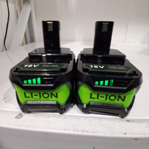 2PK POWER TOOL LITHIUM-ION BATTERIES - 18 V - 6 AH - BLACK (MODEL: P108) image 2