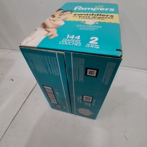 144PK PAMPERS SWADDLERS DISPOSABLE DIAPERS - SIZE 2 (10LBS -22LBS) image 3