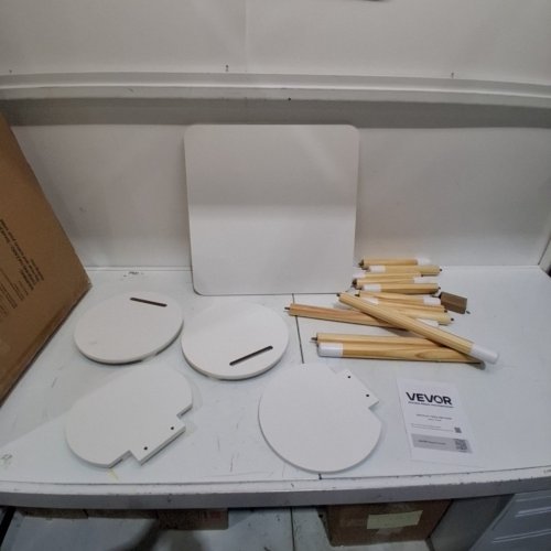 3PC KIDS TABLE AND CHAIRS SET - 110LB CAP - 19.7" X 17.2"/11.1" X 18.9" - WHITE/WOOD (MODEL: TF13067) image 2
