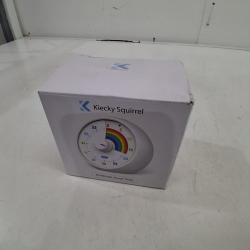 KIECKY SQUIRREL 60-MINUTE VISUAL TIMER - 3.5" X 3.5" X 2.85" - WHITE (MODEL: ML6300W) image 5