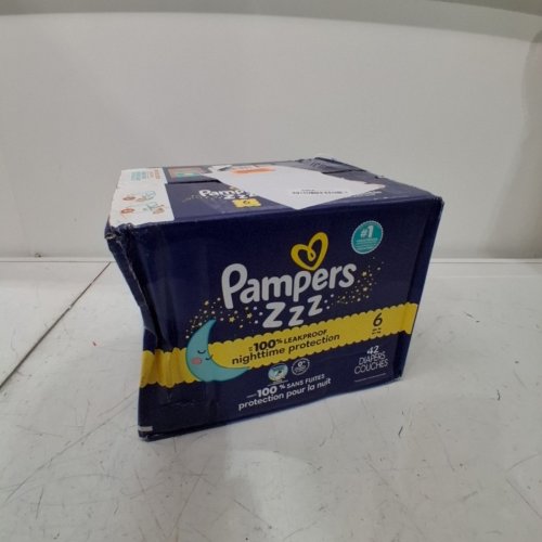 42PK PAMPERS ZZZ NIGHTTIME OVERNIGHT PROTECTION DIAPERS - SIZE 6 (35+ LBS) image 2