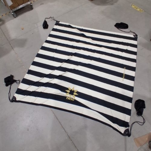 NESO STAKELESS SUN SHADE - UPF 50+ - BLACK AND WHITE STRIPED (MODEL: THE NESO 1) image 3