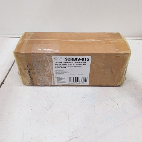 CAP BARBELL CAST IRON COATED HEX DUMBBELL - 15LBS - BLACK (MODEL: SDRBIS-015) image 2