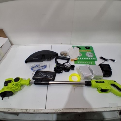 LAYUNI 3-IN-1 ADJUSTABLE LENGTH ELECTRIC WEED WHACKER, TRIMMER, AND LAWN MOWER - 20V - GREEN (MODEL: LY-050) image 3