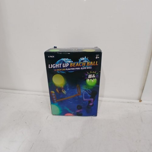 4PK INFLATABLE LIGHT UP LED BEACH BALLS - 12" image 3