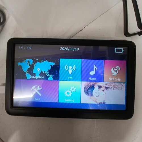 CAR & TRUCK GPS NAVIGATOR WITH OFFLINE BUILT IN GPS CHIP, 800×480 HD DISPLAY, SAFETY ALERTS, 8GB MEMORY, DASHBOARD MOUNT INCLUDED -7" - BLACK (MODEL: 0809) image 2