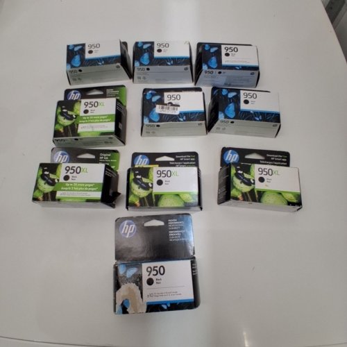10 *EXPIRED* ASSORTED HP 950/950XL INK CARTRIDGES FOR SELECT OFFICEJET AND OFFICEJET PRO PRINTERS - HIGH YIELD AND STANDARD BLACK (MODEL: CN049AN/CN045AN) image 2