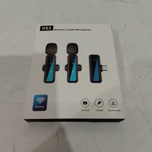 2PK TYPE-C CONNECTION WIRELESS LAVALIER MICROPHONES - BLACK - (MODEL: H63) image 3