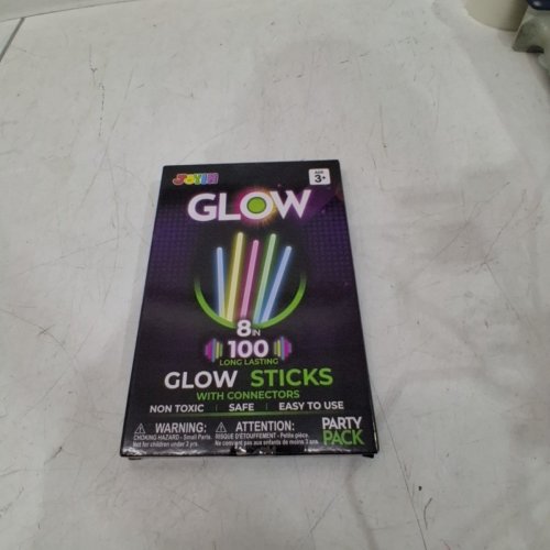100PK JOYIN GLOW STICKS WITH CONNECTERS PARTY PACK - 8" - ASSORTED COLPURS (MODEL: ‎15530) image 2