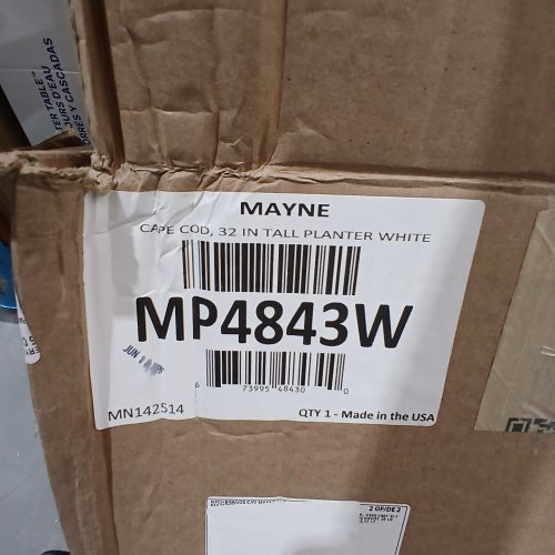 MAYNE CAPE COD TALL PLANTER - 32" TALL - WHITE (MODEL: MP4843W) image 2