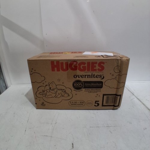 100PK HUGGIES OVERNITES NIGHTTIME BABY DIAPERS - SIZE 5 (27LB+) - WINNIE THE POOH (MODEL: 5454702) image 2