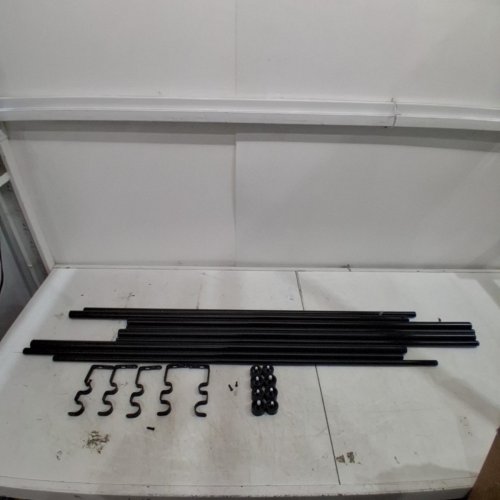 2PK EXPANDABLE DOUBLE CURTAIN ROD KIT - 42"- 108" - BLACK image 2