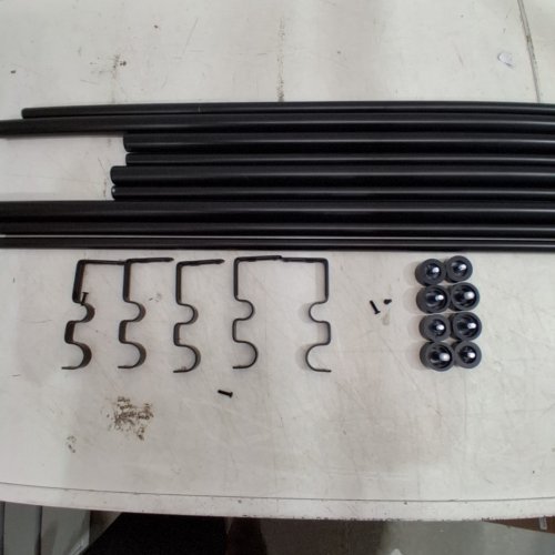 2PK EXPANDABLE DOUBLE CURTAIN ROD KIT - 42"- 108" - BLACK image 3