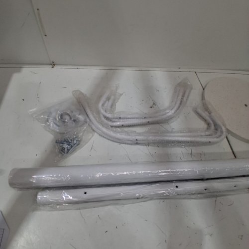 BARLEZY HEAVY DUTY FREESTANDING COAT RACK WITH MARBLE BASE - 13.8" - WHITE (MODEL: ‎0IAZ-1ACK-845U) image 3