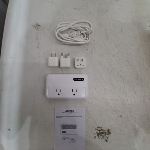 BESTEK PORTABLE POWER ADAPTER & CONVERTER - AC100-120V - WHITE (MODEL: MRZ2015U) image 3