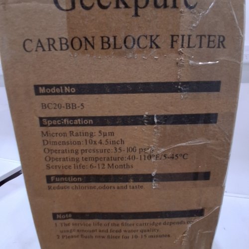 GEEKPURE REPLACEMENT FILTER UNIVERSAL BLOCK CARBON FILTER CARTRIDGE - 4.5" X 20" (MODEL: BC20-BB-5) image 5