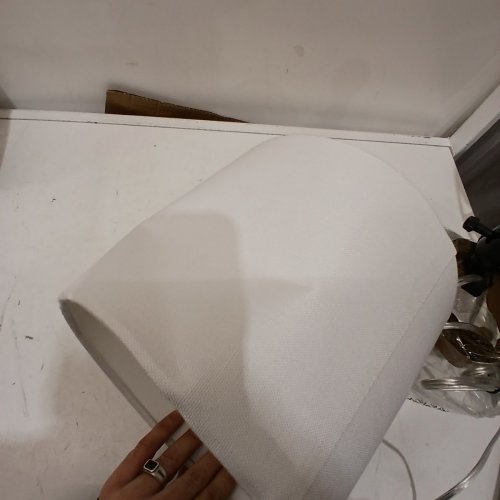 THRESHOLD FILLABLE CLEAR BASE TABLE LAMP - WHITE image 4