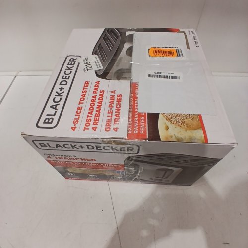 BLACK + DECKER WIDE SLOT TOASTER - 4-SLICE - SILVER/BLACK (MODEL: TR1478BD) image 4