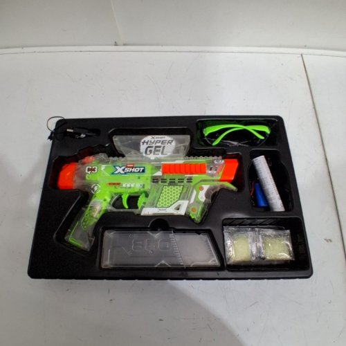 ZURU XSHOT HYPER GEL GLOW NIGHT STRIKE BLASTER - GREEN image 2