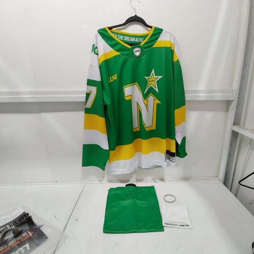 MENS LUG NORTHERN STARS HOCKEY JERSEY AND SOCKS - #17 - LARGE - GREEN image 2