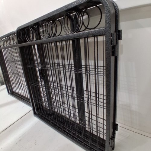 8 PANEL METAL PET PLAY PEN WITH DOOR - BLACK image 3