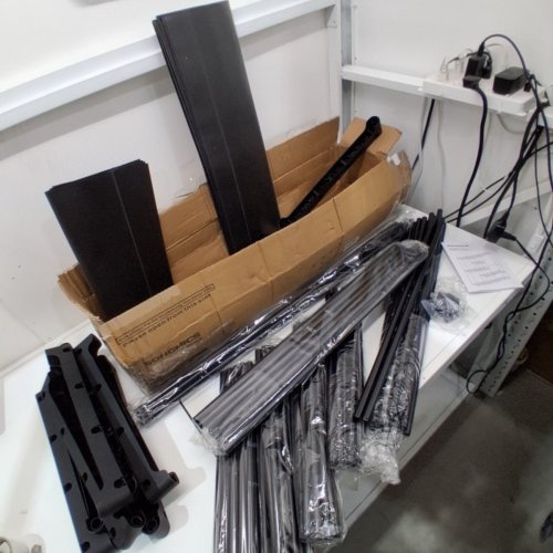 SONGMICS FREESTANDING CLOSET ORGANIZER WITH SHELVES & HANGING RODS - 71.7"X71.7"X16.9" - BLACK (MODEL: RYG037B02) image 2