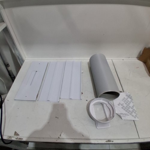 PORTABLE AC WINDOW KIT - 5.9" - 62" - WHITE/GREY - (MODEL:AK08) image 2
