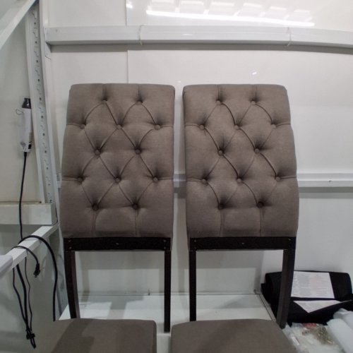 2PK COLAMY TUFTED UPHOLSTERED DINING CHAIR - 18" X 27" X 39" - TAU/BEIGE (MODEL: B242) image 5