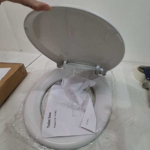 GARVEE ROUND TOILET SEAT WITH SLOW SOFT CLOSE - 17" - WHITE (MODEL: PHO-0R8LDVYT) image 3