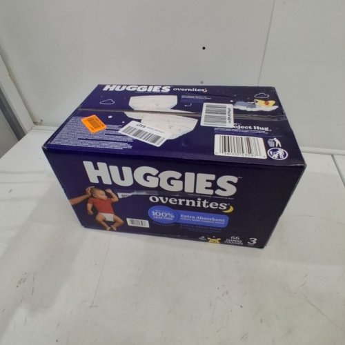 66PK HUGGIES OVERNITES EXTRA ABORBENCY NIGHTTIME BABY DIAPERS - SIZE3 - WINNIE THE POOH (MODEL: 53597) image 2