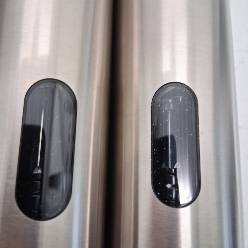 2PC ELECTRIC SALT AND PEPPER GRINDER SET WITH CHARGE BASE - STAINLESS STEEL AND BLACK image 4