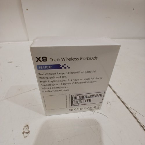 VEATOOL TRUE WIRELESS EARBUDS - 33FT RANGE; 6-7 HR MUSIC PLAYTIME; 65 HR STANDBY; IPX7 (MODEL: X8) image 3