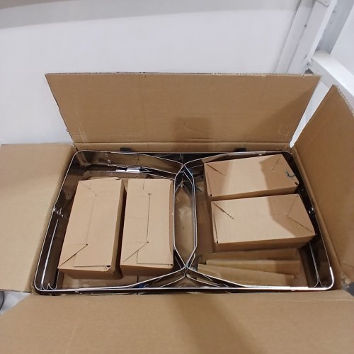 4PK LZONEY STAINLESS STEEL PARTY SIZED CHAFING DISHES - 9QT - SILVER image 5