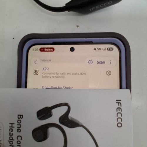 IFECCO BLUETOOTH BONE CONDUCTION WATERPROOF HEADPHONES - BLACK (MODEL: X28) image 2