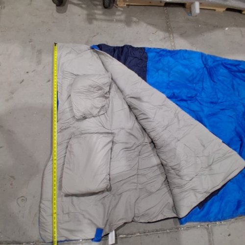DOUBLE SLEEPING BAG FOR ADULTS WITH 2 PILLOWS - 54" X 76" - BLUE image 3