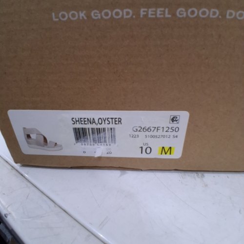 WOMENS DR SCHOLLS SHEENS WEDGE SANDAL - SIZE 10M - OYSTER (STYLE:‎ G2667F1) image 2