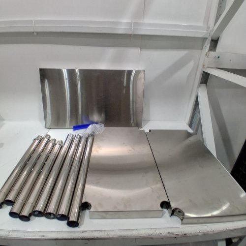 STAINLESS STEEL 3-TIER FOOD PREP WORK TABLE WITH STORAGE SHELVES - 24" X 34" - SILVER image 2