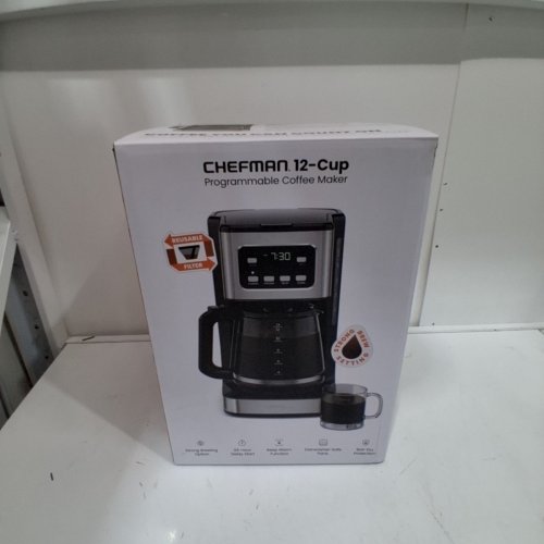 CHEFMAN PROGRAMMABLE COFFEE MAKER WITH DIGITAL DISPLAY & AUTO -BREW FUNCTION - 12-CUP - STAINLESS STEEL (MODEL: RJ14-12-SQ)) image 5