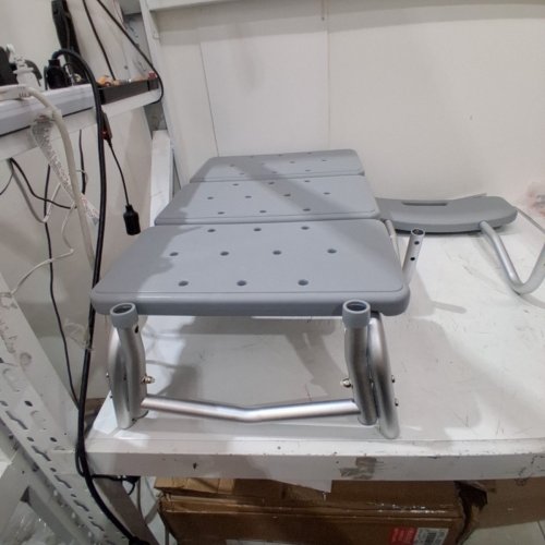 MEDLINE GUARDIAN BATHTUB TRANSFER BENCH WITH BACK SUPPORT & SUCTION FEET - 400LBS CAPACITY - GREY (MODEL: G3-100KBX1) image 4