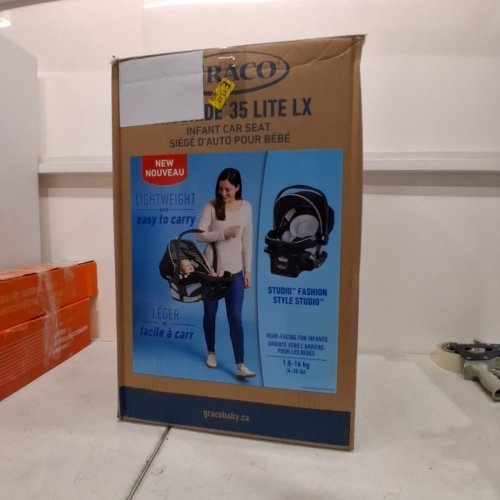 GRACO SNUGRIDE 35 LITE LX INFANT CAR SEAT - MAX WEIGHT 34LBS - BLACK/GREY (MODEL: 2119658) image 5