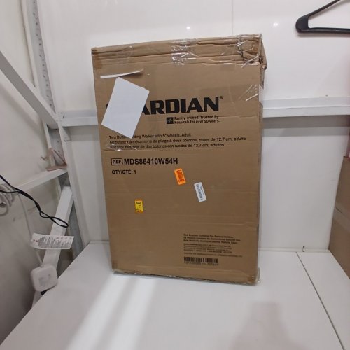 MEDLINE GUARDIAN ADJUSTABLE ALUMINUM 2-BUTTON FOLDING WALKER - GREY image 3