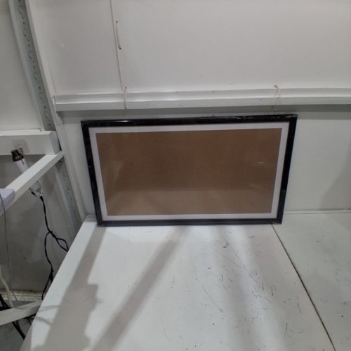 PICTURE FRAME WITH MATTING - 17" X 33" - BLACK image 2