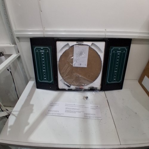 AMAZON BASICS REGULATION SIZE DARTBOARD CABINET SET - 6 DARTS INCLUDED - 18" image 2