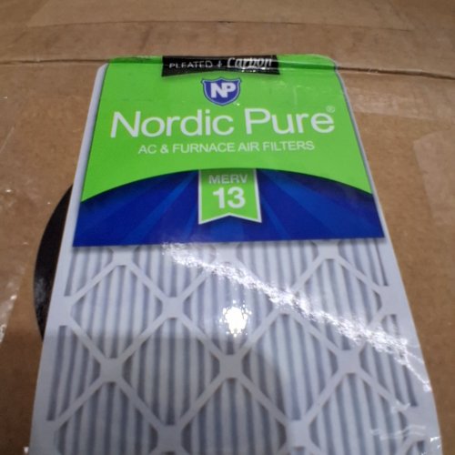 5PK NORDIC PURE MERV 13 TRUE MINI PLEAT AC FURNACE AIR FILTERS - 16" X 25" X 1" - WHITE image 2