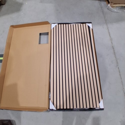 2PK ARTIKA SONOFOLD SLATTED WALL PANELS - 8FTX2FT - OAK AND BLACK FINISH (MODEL: 96RAT-SF-C10ABL/1949121) image 2