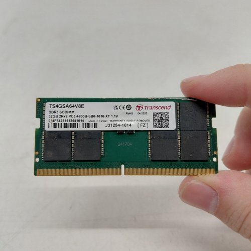 TRANSCEND 32GB DDR5 SODIMM MEMORY MODULE 4800MHZ (MODEL: TS4GSA64V8E) image 3